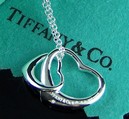 Tiffany double heart pendant TFNL083